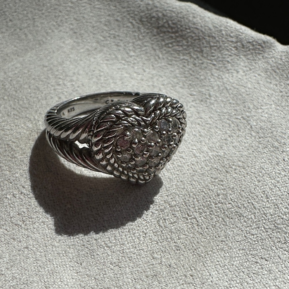 Judith Ripka Silver Heart Ring